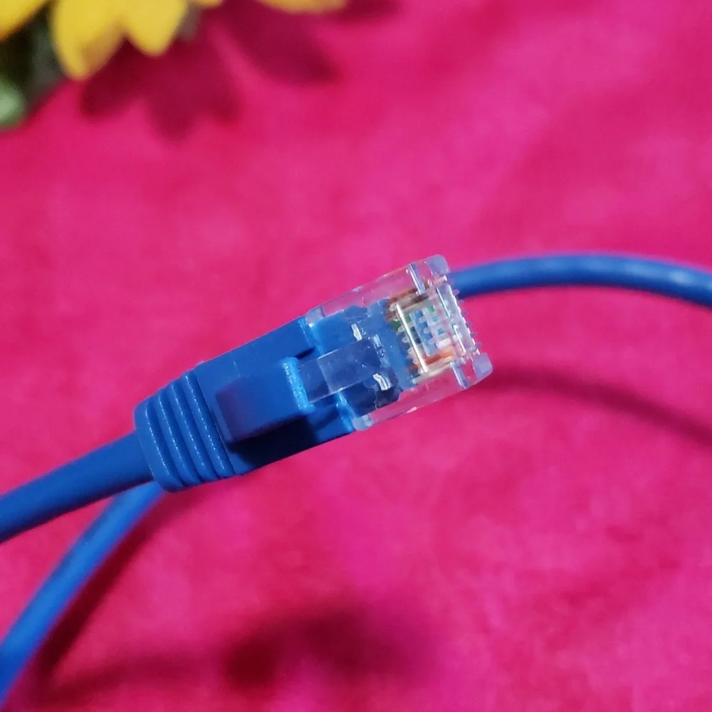 Ethernet Cable Cat 5e patch cord length 3 feet Blue 